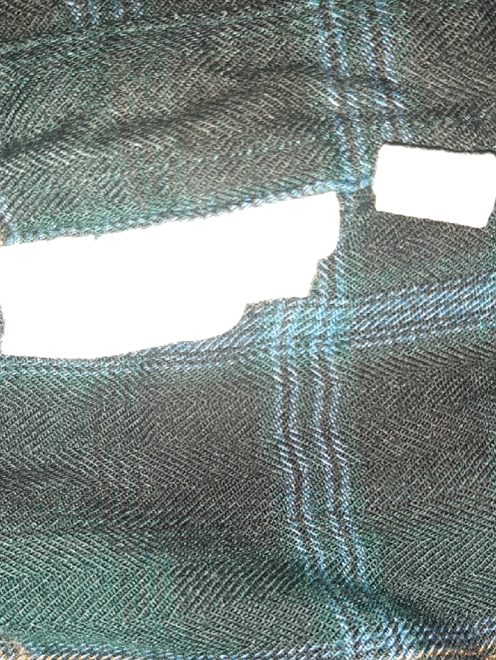 HARLOW๐Relaxed Plaid Shirt Dress in Dark Green & Navy SO SOFT, Tab Sleeves Sz L - Picture 4 of 10